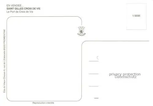 AK / Ansichtskarte St Gilles Croix de Vie_Les Sables d_Olonne_85_Vendee Le port vue aerienne 