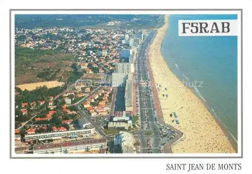 AK / Ansichtskarte Saint Jean_de_Monts Esplanade de la mer et la plage vue aerienne 