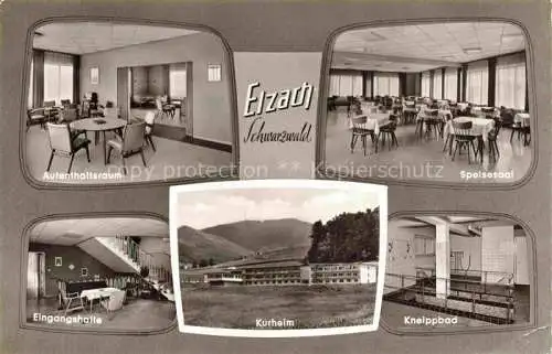 AK / Ansichtskarte Elzach Emmendingen BW Aufenthaltsraum Speisesaal Eingangshalle Kurheim Kneippbad