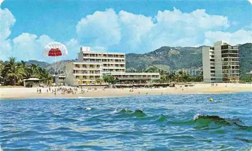AK / Ansichtskarte Acapulco Mexico New Sport of Parachutism and Costero Hotel