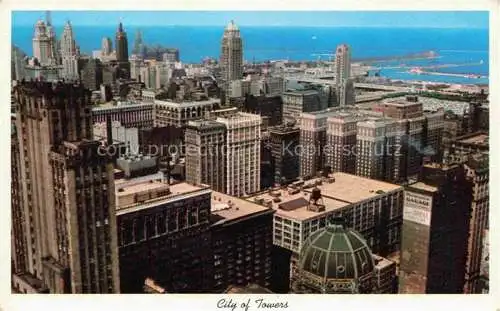 AK / Ansichtskarte CHICAGO  Illinois USA Towers Fliegeraufnahme