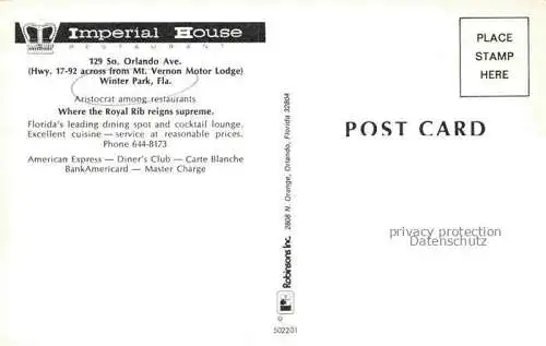 AK / Ansichtskarte Winter Park Florida USA Imperial House