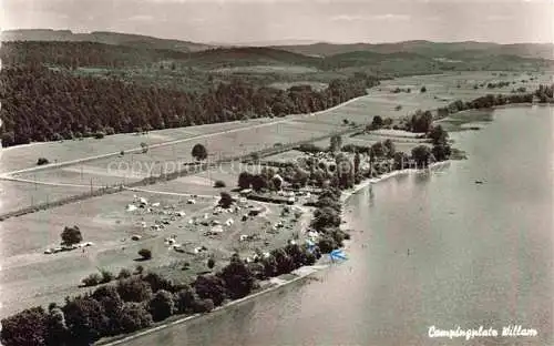 AK / Ansichtskarte Allensbach Bodensee Campingplatz Willam Fliegeraufnahme