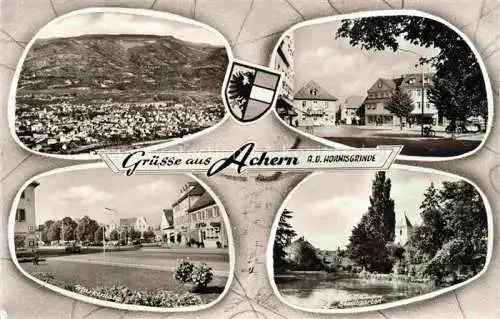 AK / Ansichtskarte Achern Baden Fliegeraufnahme Ortspartie Marktplatz Stadtgarten
