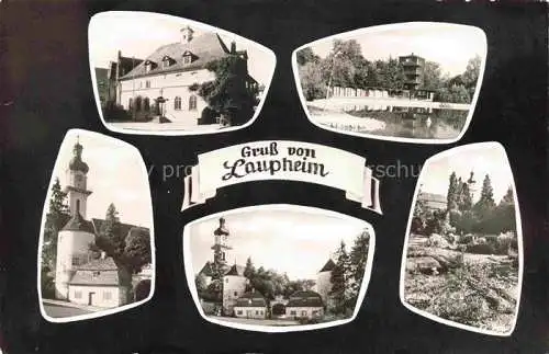 AK / Ansichtskarte Laupheim Biberach BW Rathaus Kirche Seepartie Panorama