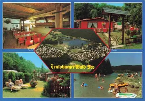AK / Ansichtskarte Hagen Teutoburger Wald Gasthaus Teutoburger Wald See Fliegeraufnahme Badespass