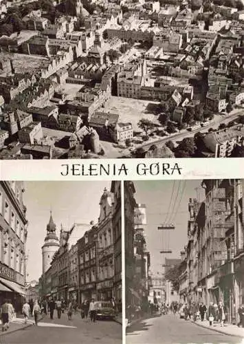 AK / Ansichtskarte JELENIA GORA Hirschberg Schlesien PL Fliegeraufnahme Strassenpartien