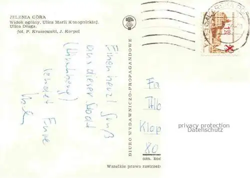 AK / Ansichtskarte JELENIA GORA Hirschberg Schlesien PL Fliegeraufnahme Strassenpartien