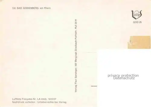 AK / Ansichtskarte BAD GODESBERG Bonn Fliegeraufnahme