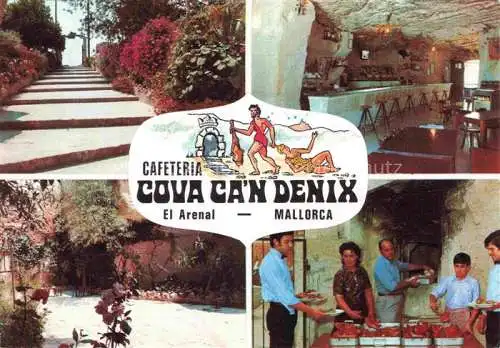 AK / Ansichtskarte El Arenal Mallorca ES Cafeteria Cova Ca'n Denix Camino Montana