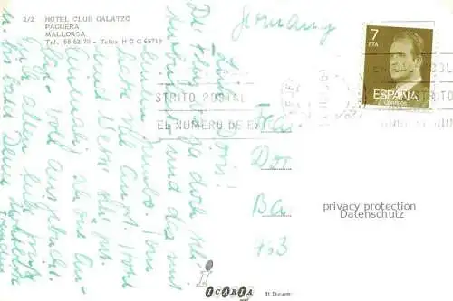 AK / Ansichtskarte Paguera Peguera Calvia Mallorca ES Hotel Club Galatzo Fliegeraufnahme