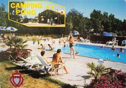 AK / Ansichtskarte Landevieille Camping Pong Piscine Landevieille