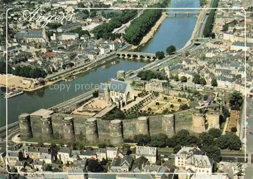 AK / Ansichtskarte ANGERS_49_Maine et Loire Vue aerienne du chateau avec ses tours hautes et sa chaelle La Maine  