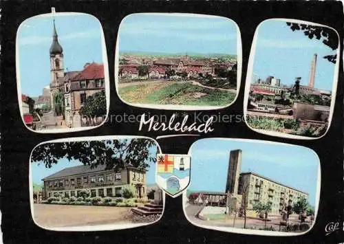 AK / Ansichtskarte Merlebach Eglise Vue generale partielle Merlebach