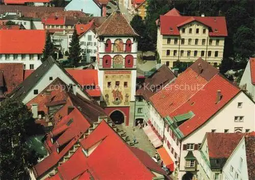AK / Ansichtskarte Wangen Allgaeu Bayern Blick vom Kirchturm St Martin auf das Martinstor