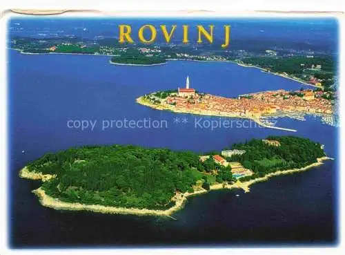 AK / Ansichtskarte Rovinj Rovigno Istrien Croatia Adriatic Sea Fliegeraufnahme