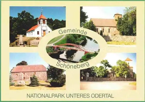 AK / Ansichtskarte Schoeneberg Heilstaette Sternberg FRANKFURT ODER Nationalpark Unteres Odertal Kirche Burg Bruecke