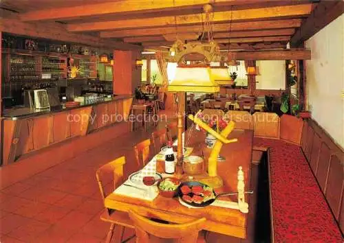 AK / Ansichtskarte Fischbachtal Odenwald Hessen Gasthof Meenzer Eck Gastraum