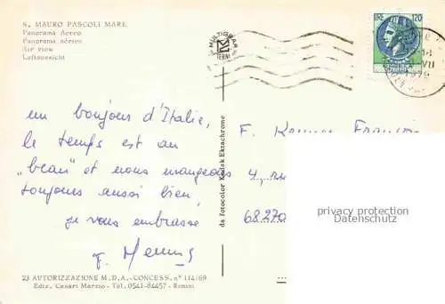 AK / Ansichtskarte San Mauro Mare RIMINI IT Fliegeraufnahme