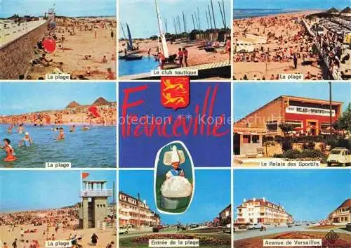 AK / Ansichtskarte Franceville_Merville Franceville Plage_Caen_14_Calvados La plage Le club nautique Le Relais des Sportifs Entree Avenue de Versailles 