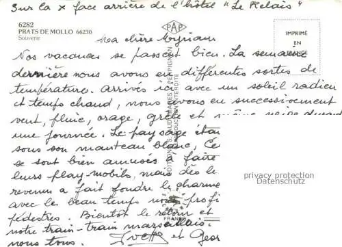 AK / Ansichtskarte Prats de Mollo la Preste_Ceret_66_Pyrenees Orientales Kirche Brunnen Ortspartie Hotel 