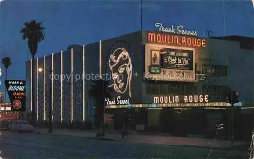 AK / Ansichtskarte HOLLYWOOD  Los Angeles California USA Moulin Rouge Sunset Boulevard at night