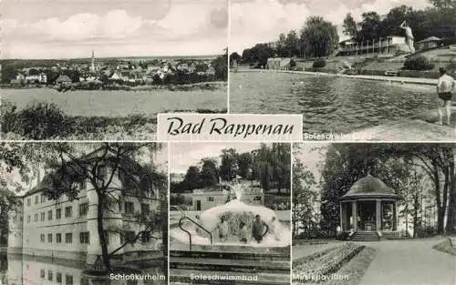 AK / Ansichtskarte Bad Rappenau Panorama Soleschwimmbad Schloss Kurheim Musikpavillon