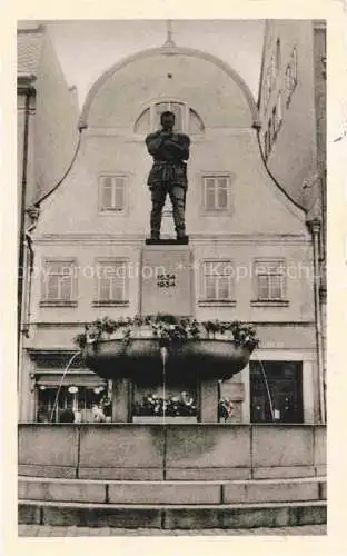AK / Ansichtskarte Friedland Boehmen Frydlant v Cechach CZ Wallenstein-Brunnen Heimatkartenserie Sudentenland