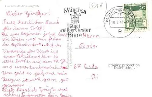 AK / Ansichtskarte Endlhausen Egling Bad Toelz-Wolfratshausen Bayern Landheim