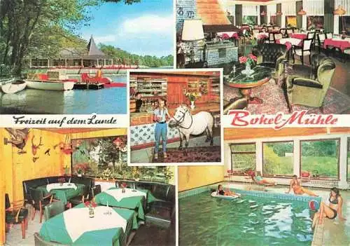 AK / Ansichtskarte Bokel Elmshorn Freizeit auf dem Lande Bokel-Muehle Gaststaette Hallenbad Bootsverleih