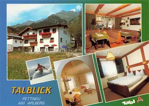 AK / Ansichtskarte Pettneu Arlberg Tirol AT Gaestehaus Hotel Talblick Gastraum Fremdenzimmer