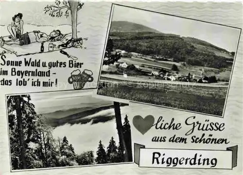 AK / Ansichtskarte Riggerding Landschaftspanorama Nebelmeer Trinkspruch