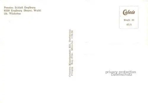 AK / Ansichtskarte Englburg Tittling Passau Niederbayern Pension Schloss Englburg