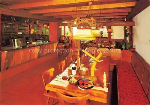 AK / Ansichtskarte Fischbachtal Odenwald Hessen Gasthof Meenzer Eck Gastraum