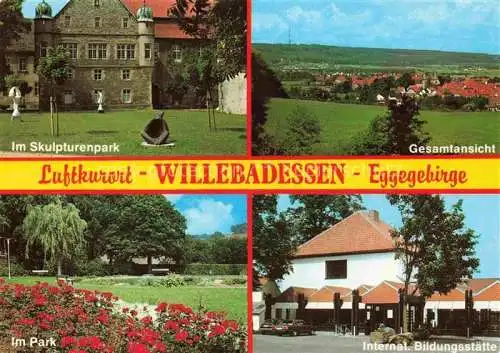 AK / Ansichtskarte Willebadessen Panorama Luftkurort Skulpturenpark Parkanlagen Internationale Bildungsstaette