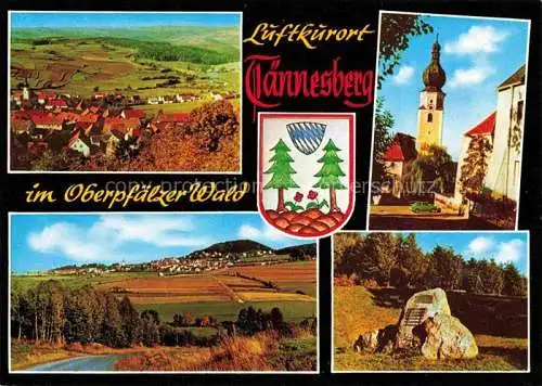 AK / Ansichtskarte Taennesberg Neustadt Waldnaab Bayern Panorama Luftkurort Kirche Gedenkstein