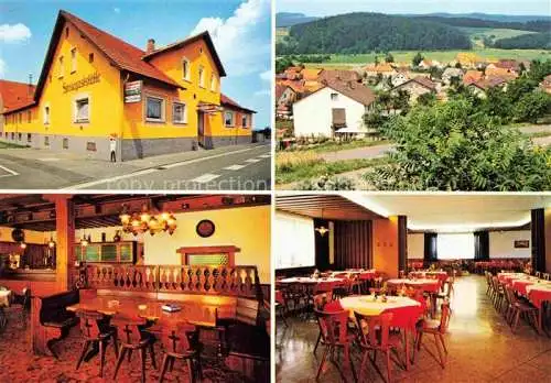 AK / Ansichtskarte Niederkainsbach Stierbach Brensbach Gaststaette Burg Schnellerts Restaurant Panorama