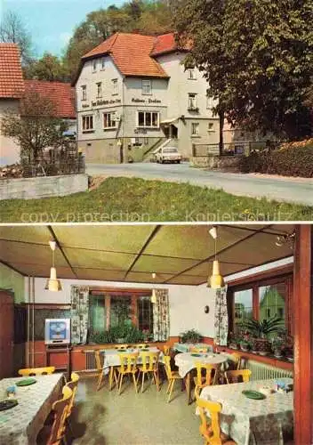 AK / Ansichtskarte Winterkasten Lindenfels Hessen Hotel Pension Kaiserturm Restaurant