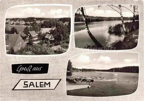 AK / Ansichtskarte Salem Ratzeburg Panorama Partie am See Bootsanleger