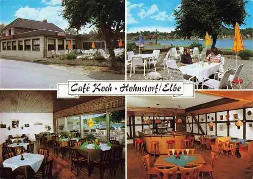 AK / Ansichtskarte Hohnstorf Elbe Restaurant Café Koch Terrasse