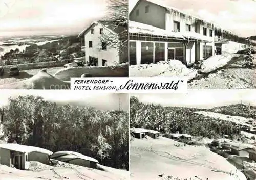 AK / Ansichtskarte Langfurt Feriendorf Hotel Pension Sonnenwald Winterpanorama Bayerischer Wald