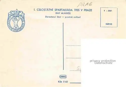 AK / Ansichtskarte Prag  PRAHA Prahy Prague I. Celostatni Spartakiada 1955 Sportfest