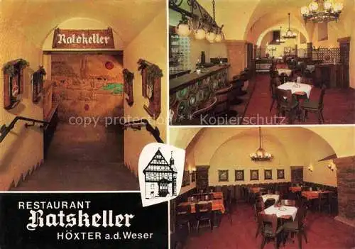 AK / Ansichtskarte Hoexter Weser Restaurant Ratskeller Gastraeume