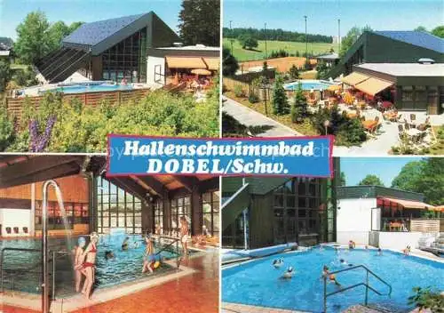 AK / Ansichtskarte Dobel  Schwarzwald Hallenschwimmbad Aussenbecken Gaststaette Terrasse