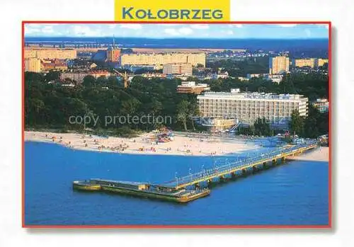 AK / Ansichtskarte KOLOBRZEG Kolberg Ostseebad PL Hotel Strand Seebruecke