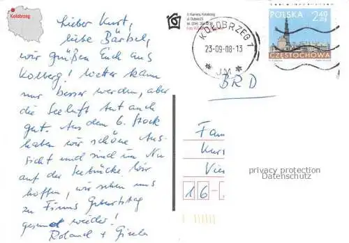 AK / Ansichtskarte KOLOBRZEG Kolberg Ostseebad PL Hotel Strand Seebruecke