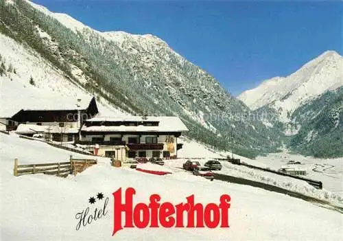 AK / Ansichtskarte Vals Valles Suedtirol IT Hotel Hoferhof Winterpanorama