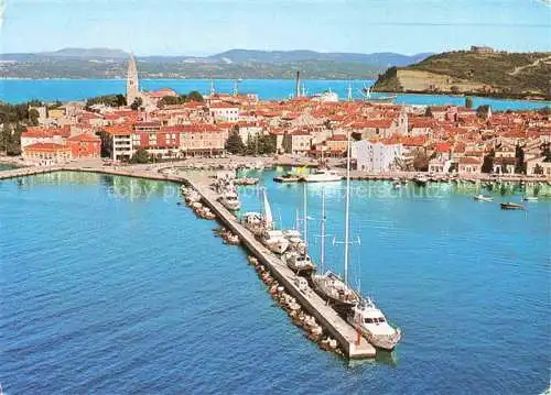 AK / Ansichtskarte Izola Slovenia Panorama Kuestenort Hafen Mole