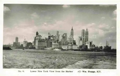 AK / Ansichtskarte NEW YORK City USA Lower New York View from the Harbor