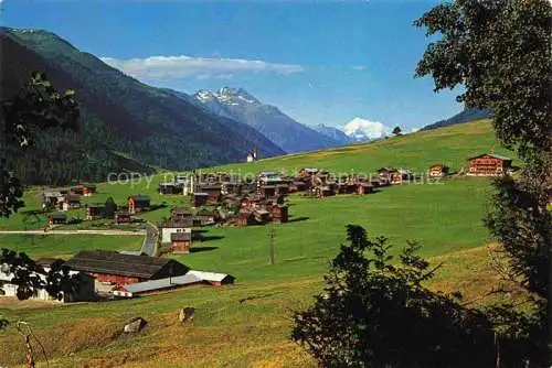 AK / Ansichtskarte Gluringen_Goms_VS Panorama mit Weisshorn 